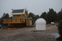 A little Snow Fall      Note: the Tower is almost ready for another Dome